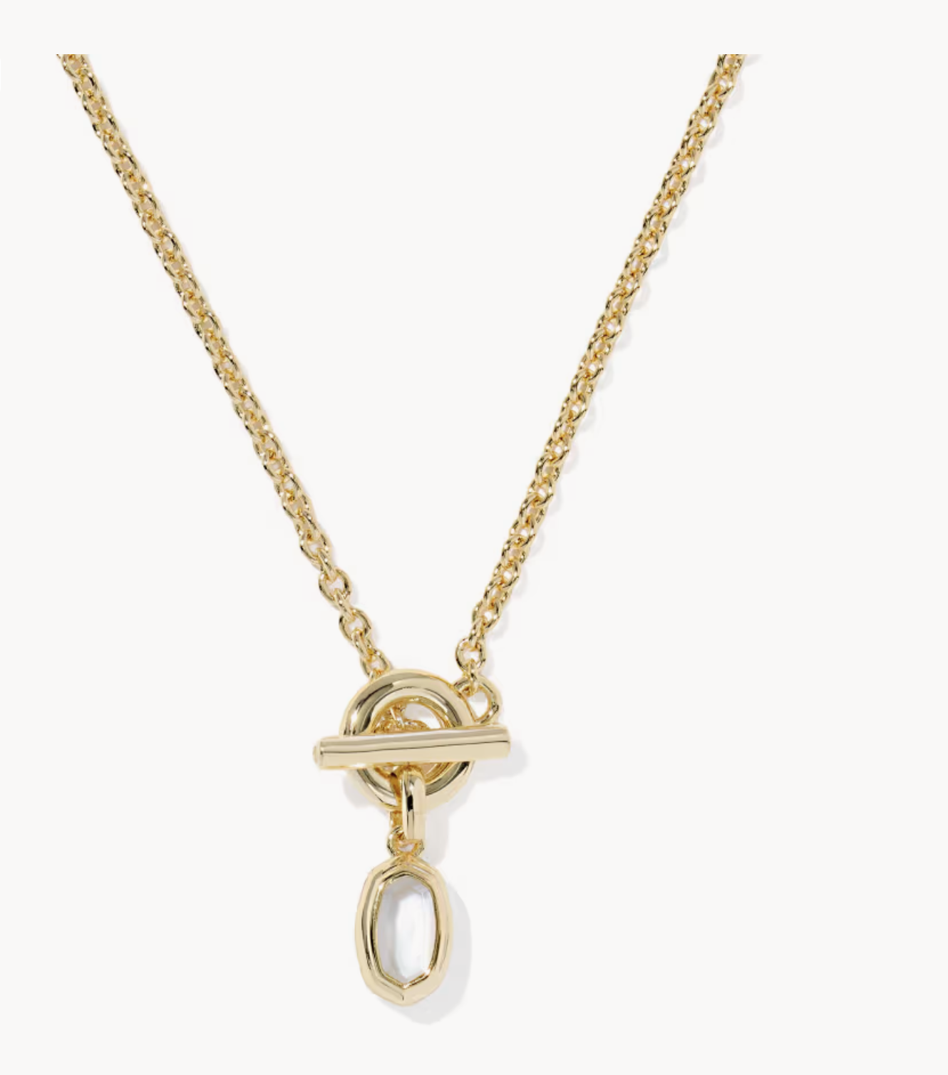 Elisa Mini TGL Pendant Nickel Gold Ivory MOP