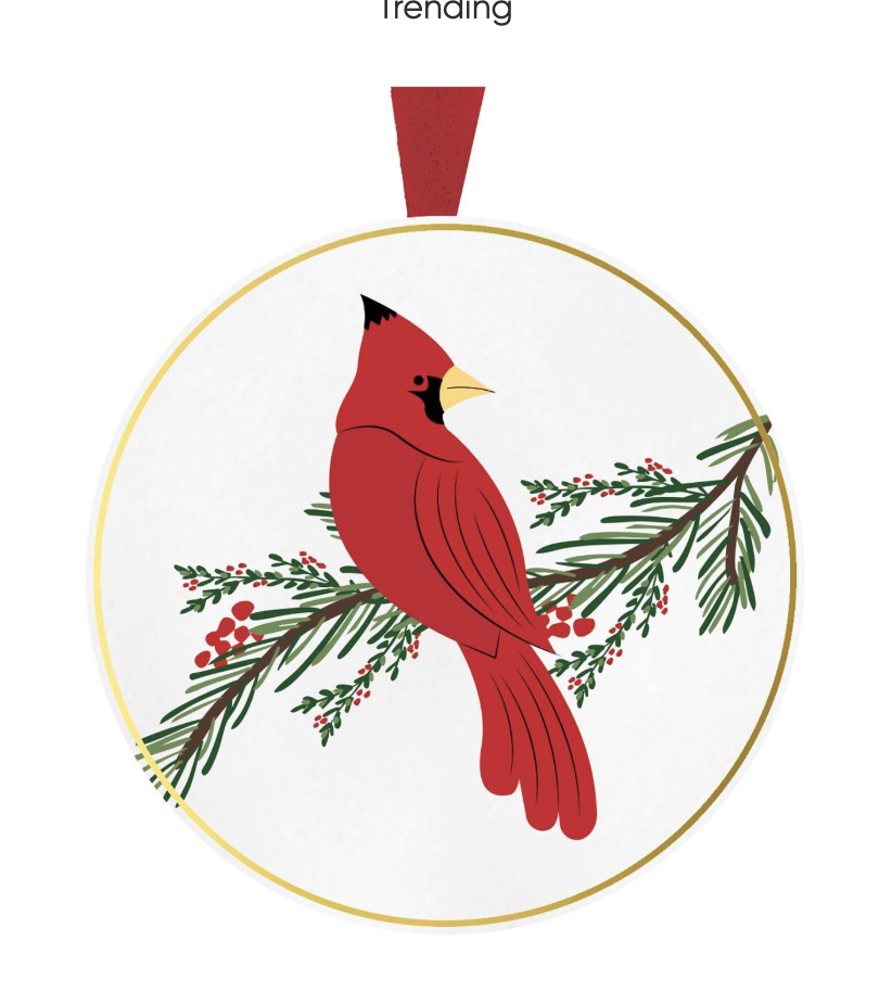 Mary Square Cardinal Ornament