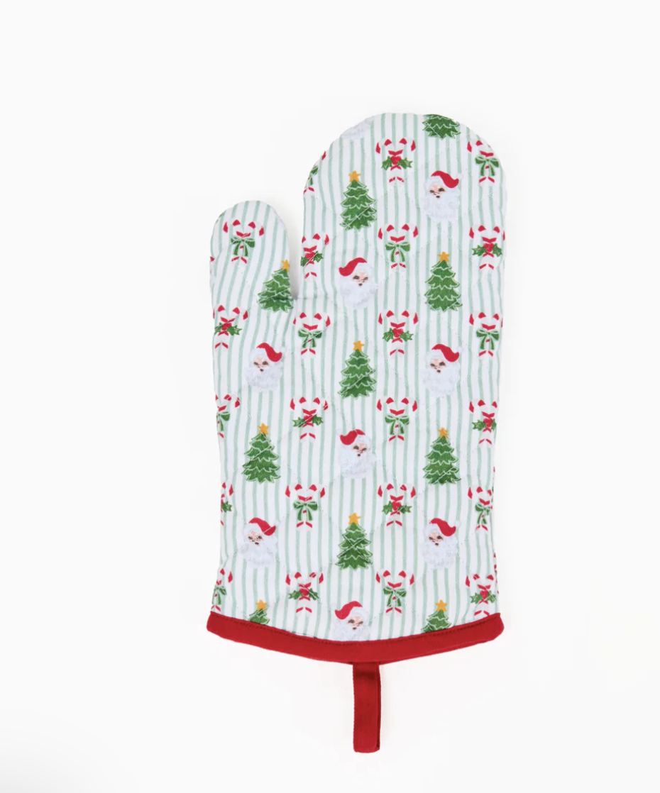Peppermint Pine Oven Mitt
