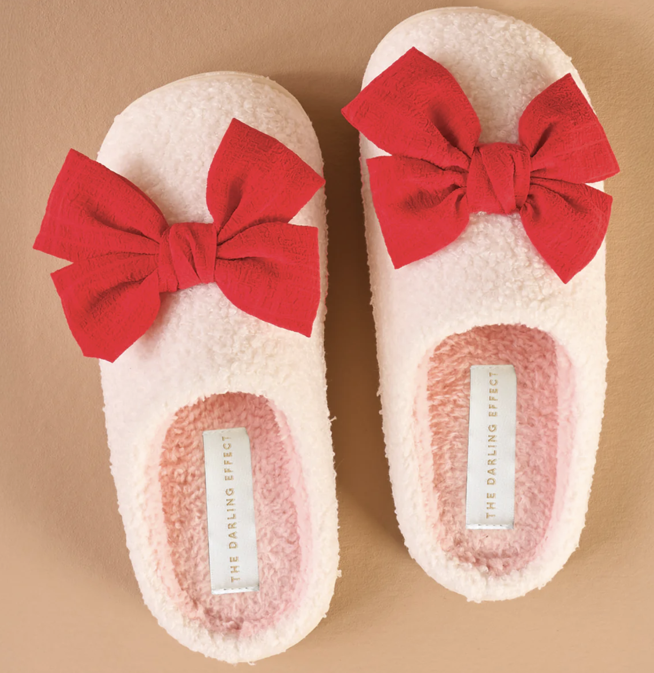 The Darling Effect Betty Bow Red Slippers