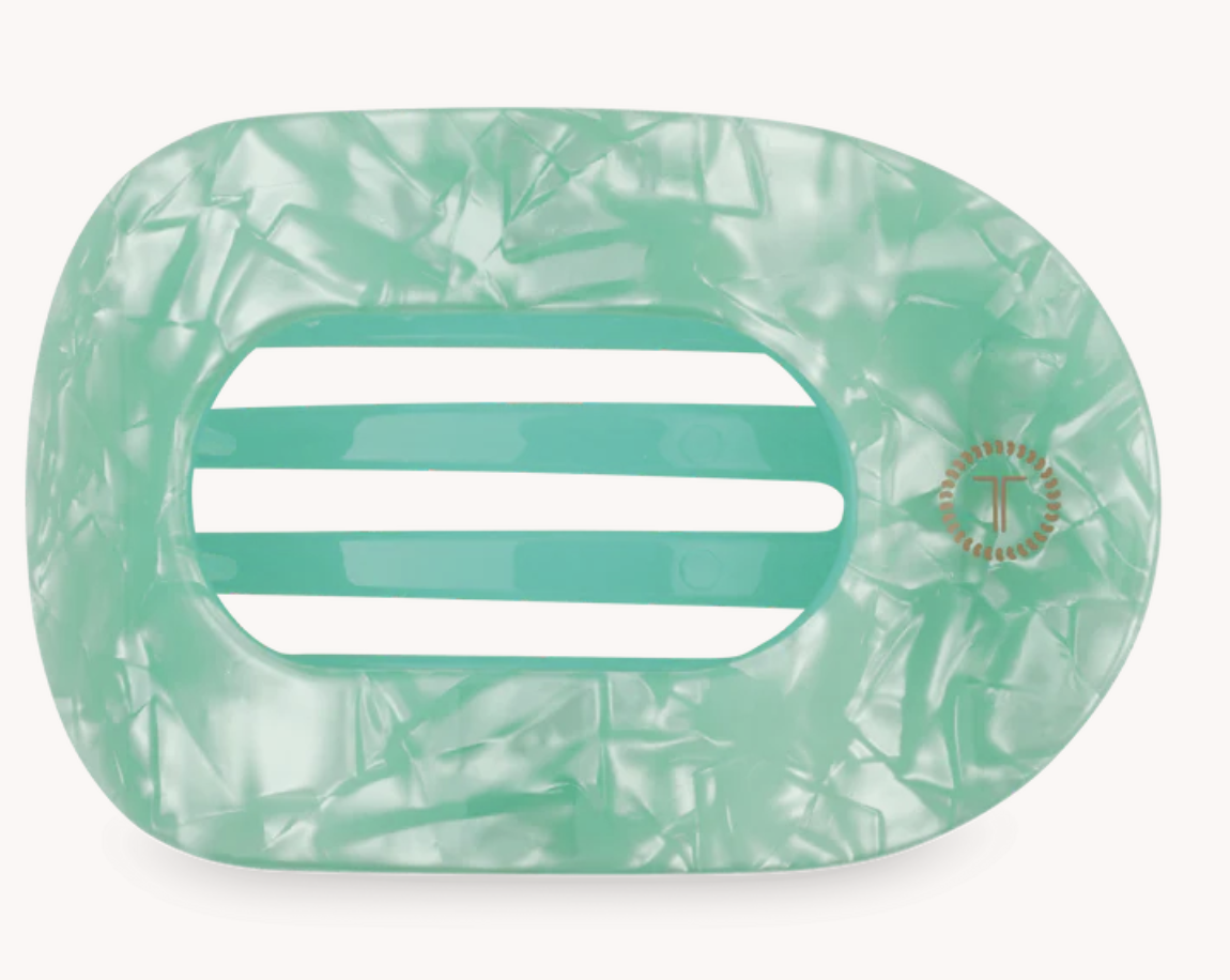 Spring Splash Large Flat Round Hair Clip