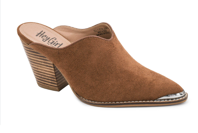 Tell it to the Judge Mule - Tobacco Faux Suede