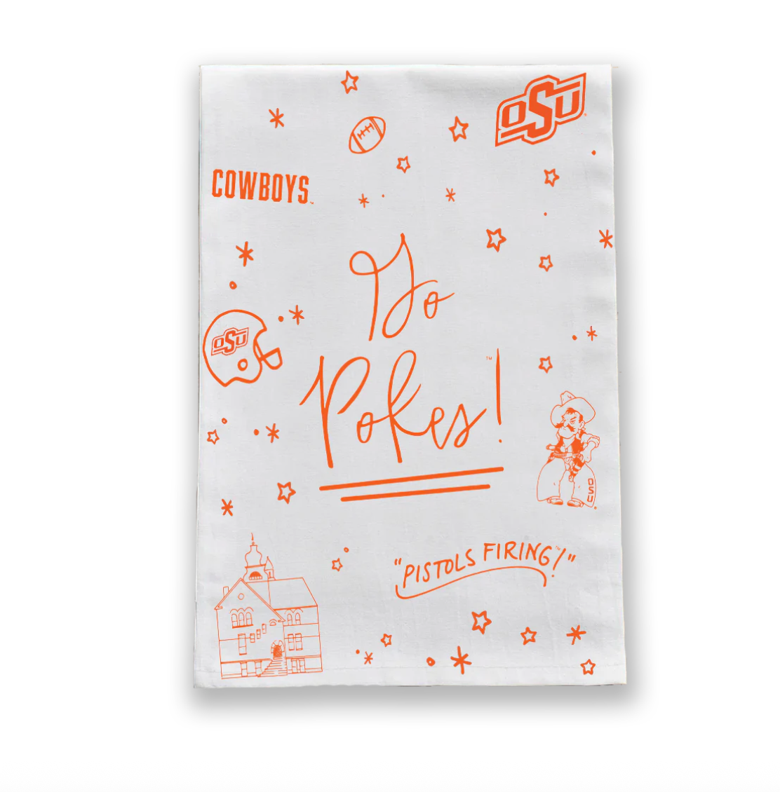 Oklahoma State Confetti Tea Towel