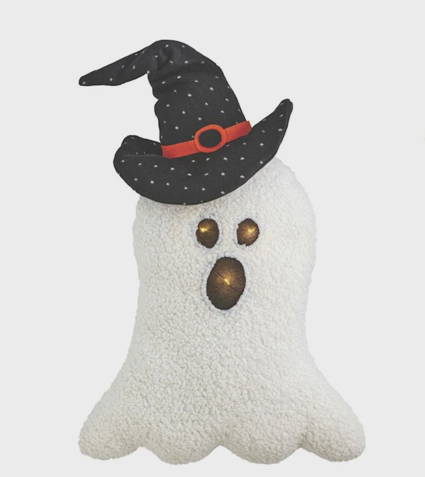 Ghost LED Halloween Pillow