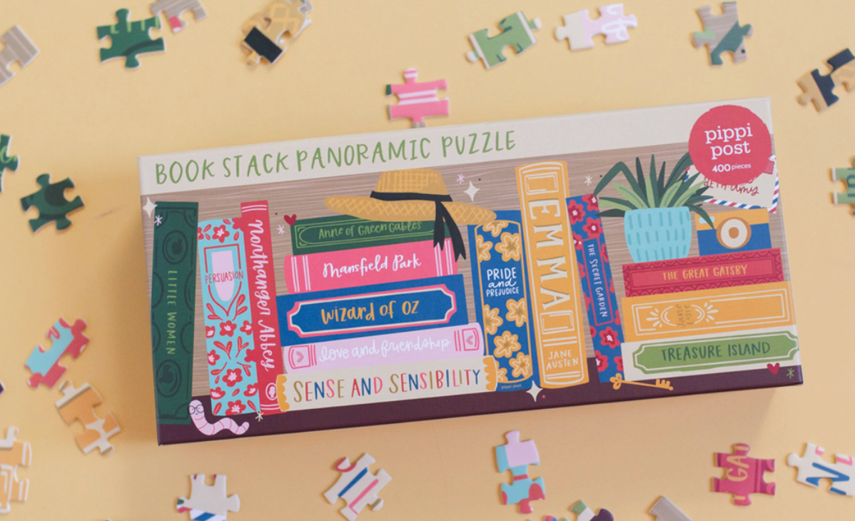 Panoramic Bookstack Puzzle