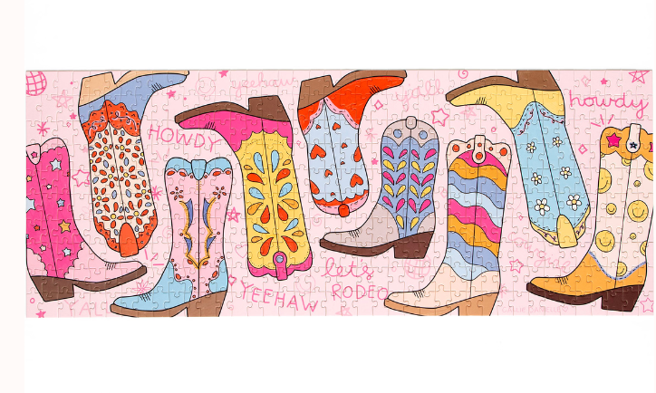 Panoramic Cowgirl Boots Puzzle