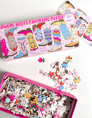 Panoramic Cowgirl Boots Puzzle