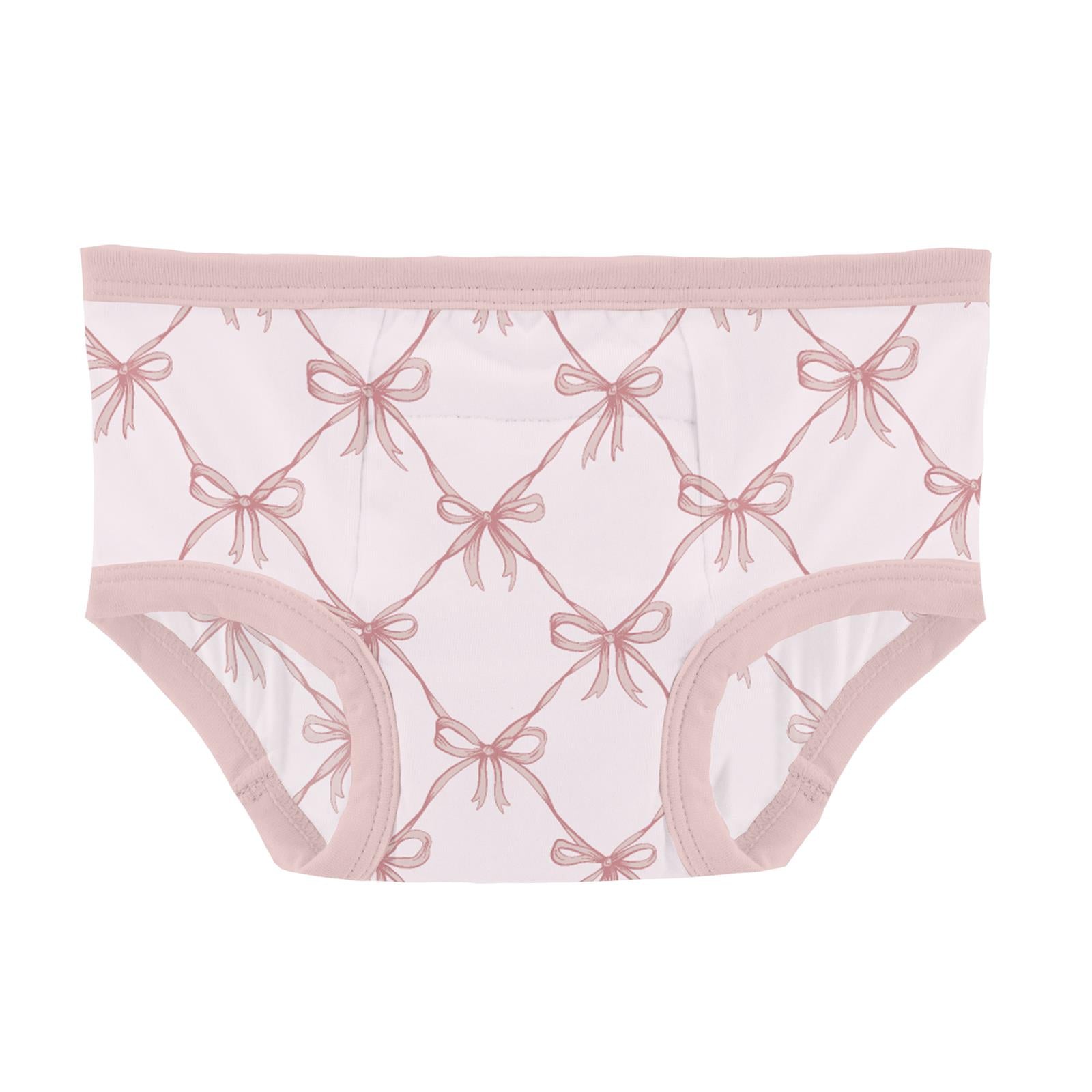 Print Training Pants Shrinking Violet Bow Lattice