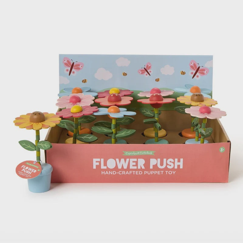 Hand Crafted Flower Push Puppet Assorted