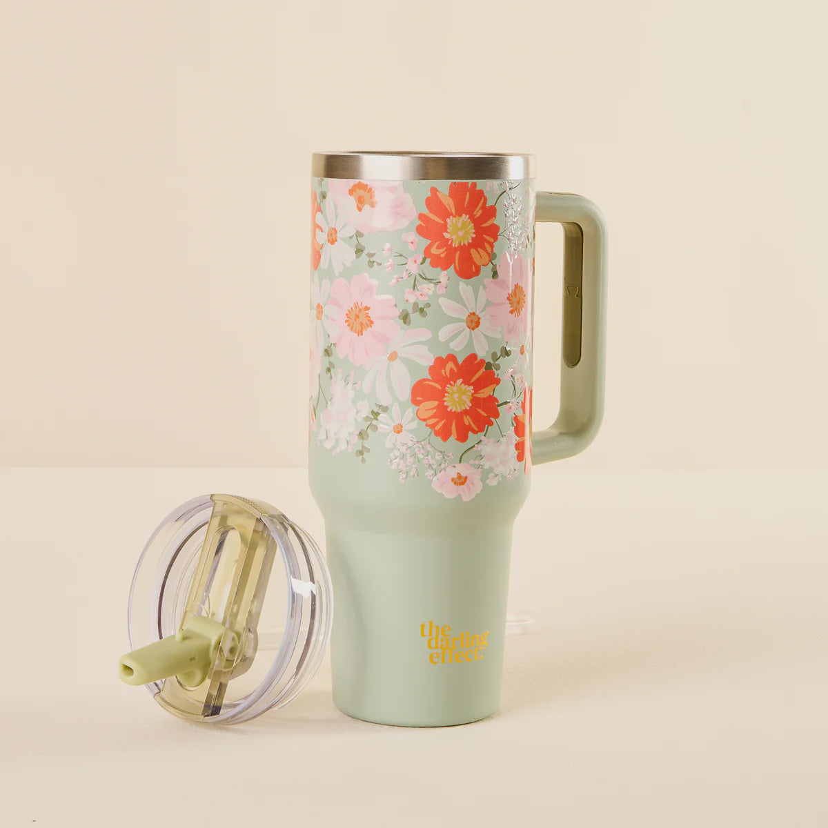 the darling effect Take Me Everywhere 40oz Tumbler-Bouquet Beauty Sage