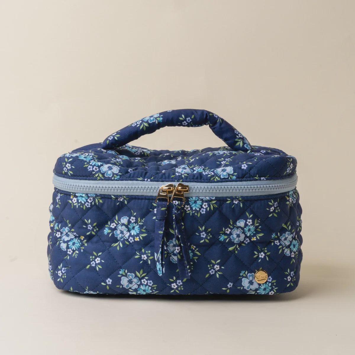 Glam & Go Quilted Cosmetic Bag Endless Daydrem Navy