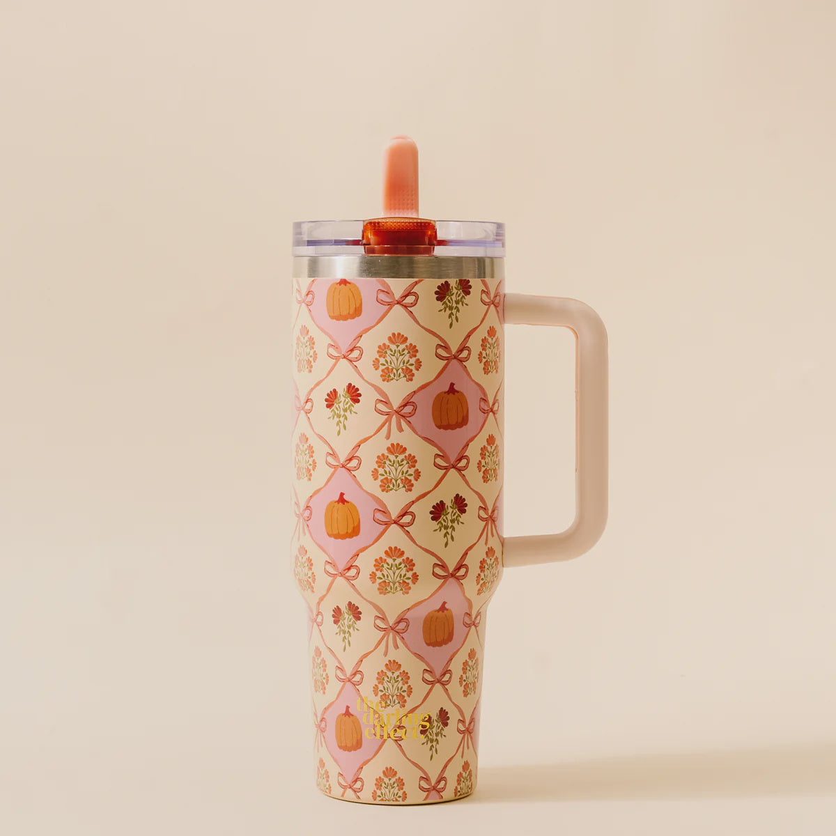 the darling effect Take Me Everywhere 40oz Tumbler-Patchwork Pumpkins