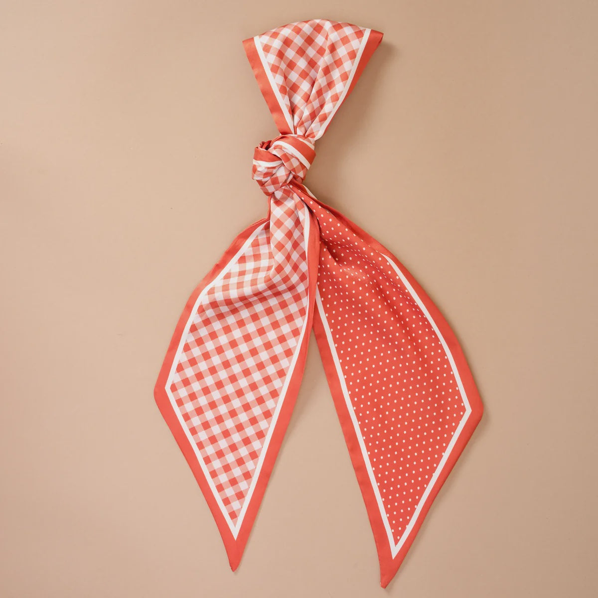 Twirl & Tie Scarf Gingham Orange