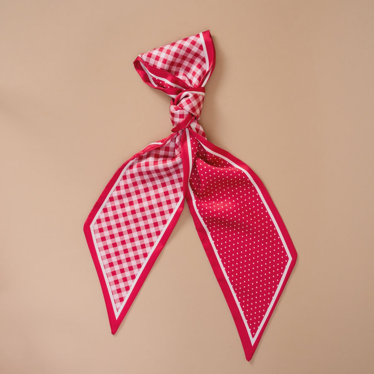 Twirl & Tie Scarf Gingham Red