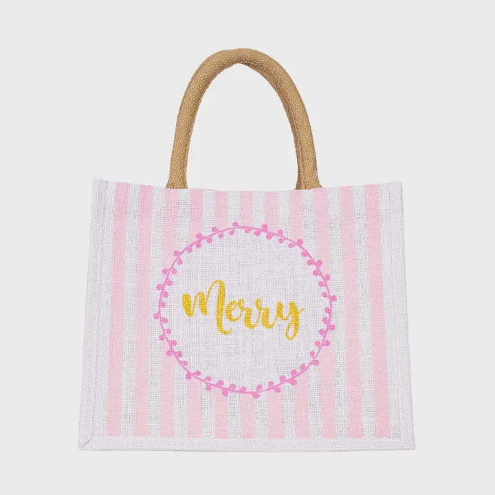 Noelle Tree Petite Gift Tote Light Pink/Multi 7x7x5