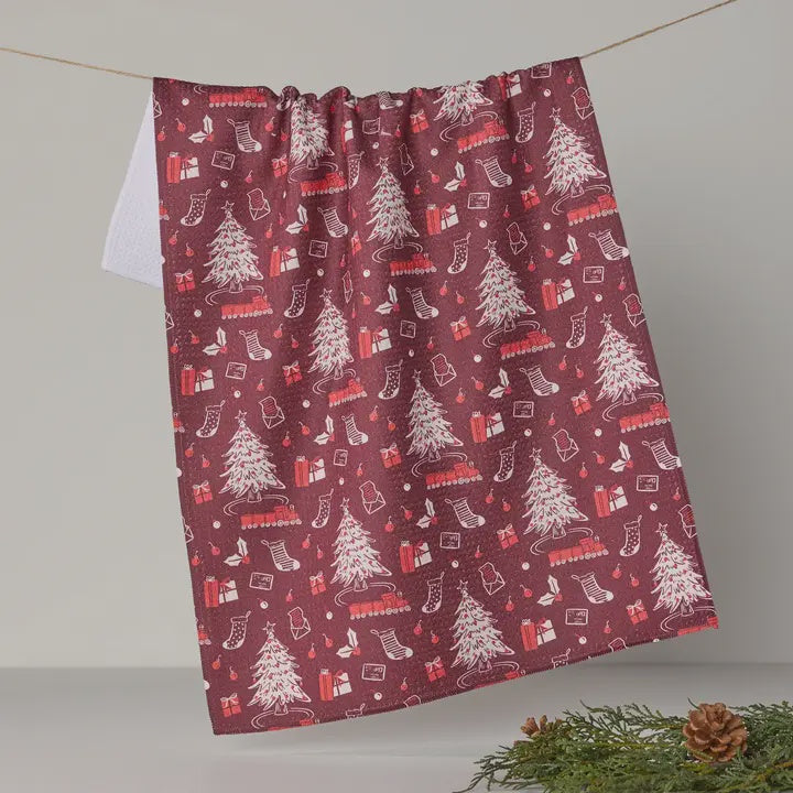 Holiday Jubilee Garnet Kitchen Tea Towel
