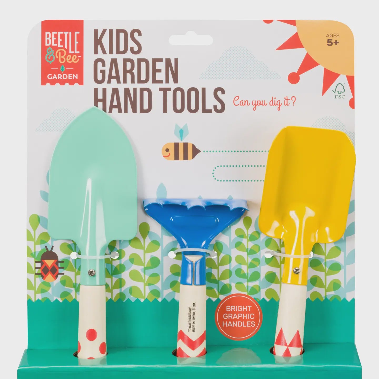 Toysmith Beetle and Bee Kids Garden Hand Tools