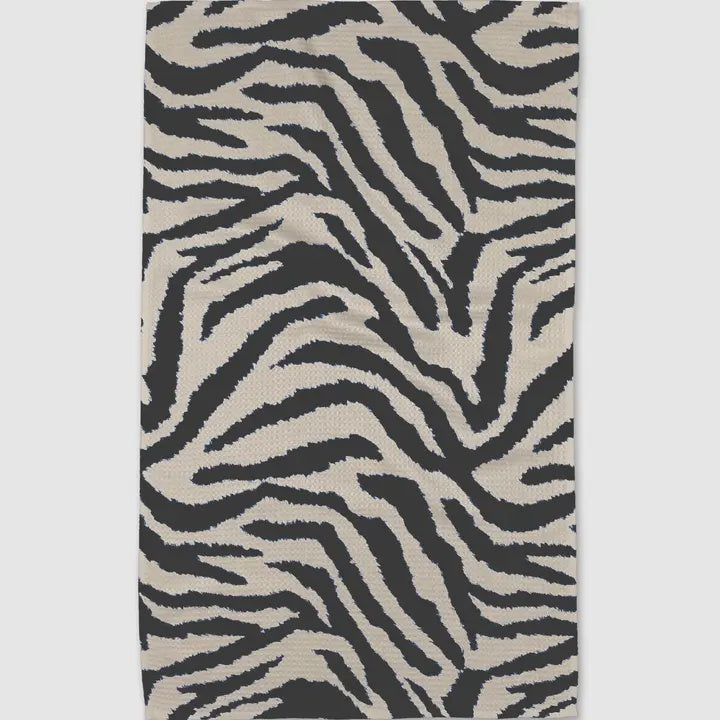 Zira Black Kitchen Tea Towel