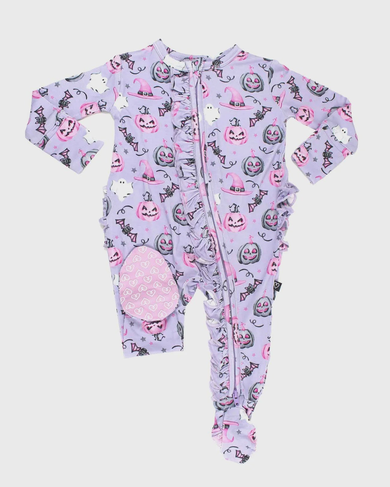 Ruffled Zippered Footie Audrey