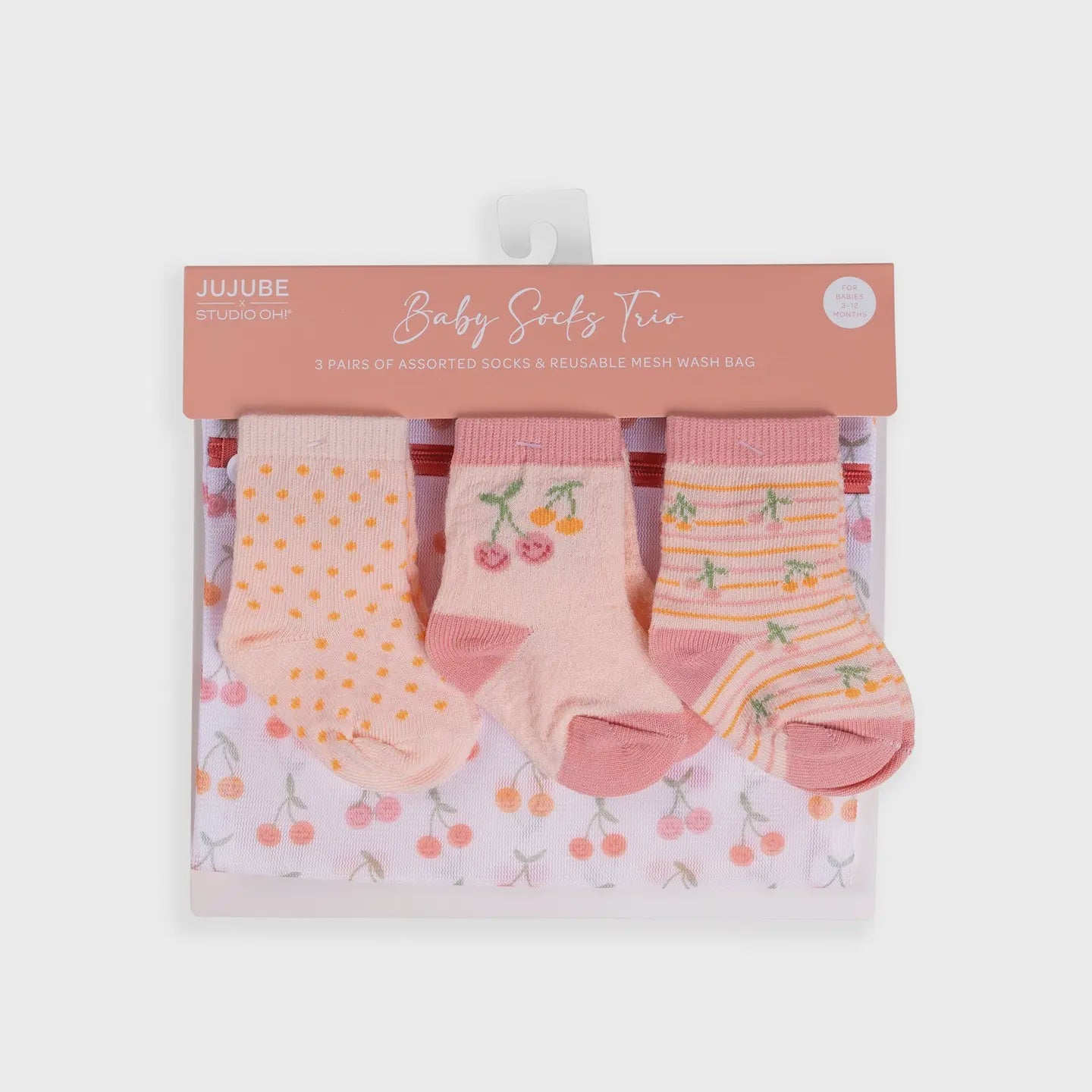 JuJuBe Baby Sock Trio Cherry Cute