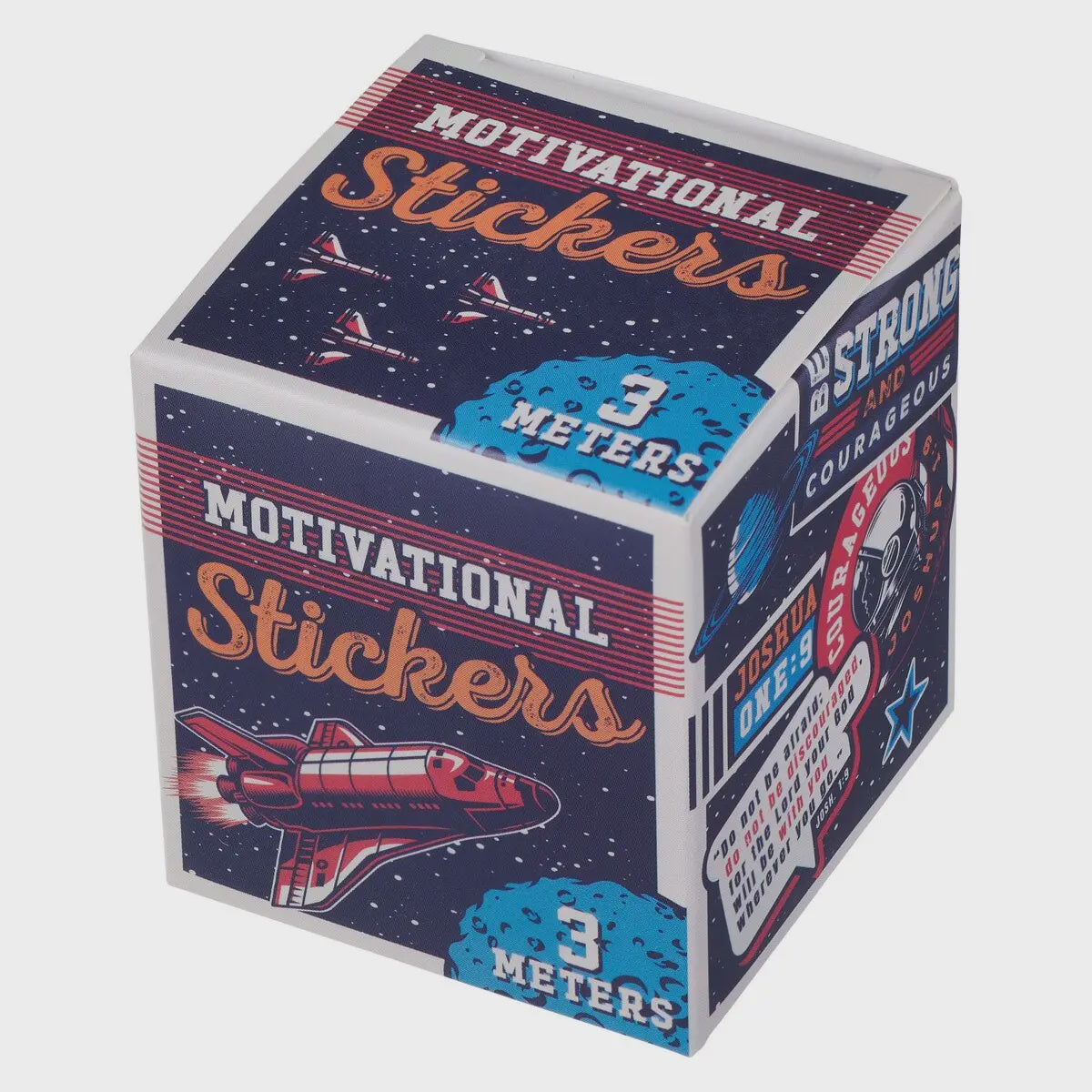 Motivational Strong And Courageous Sticker Roll
