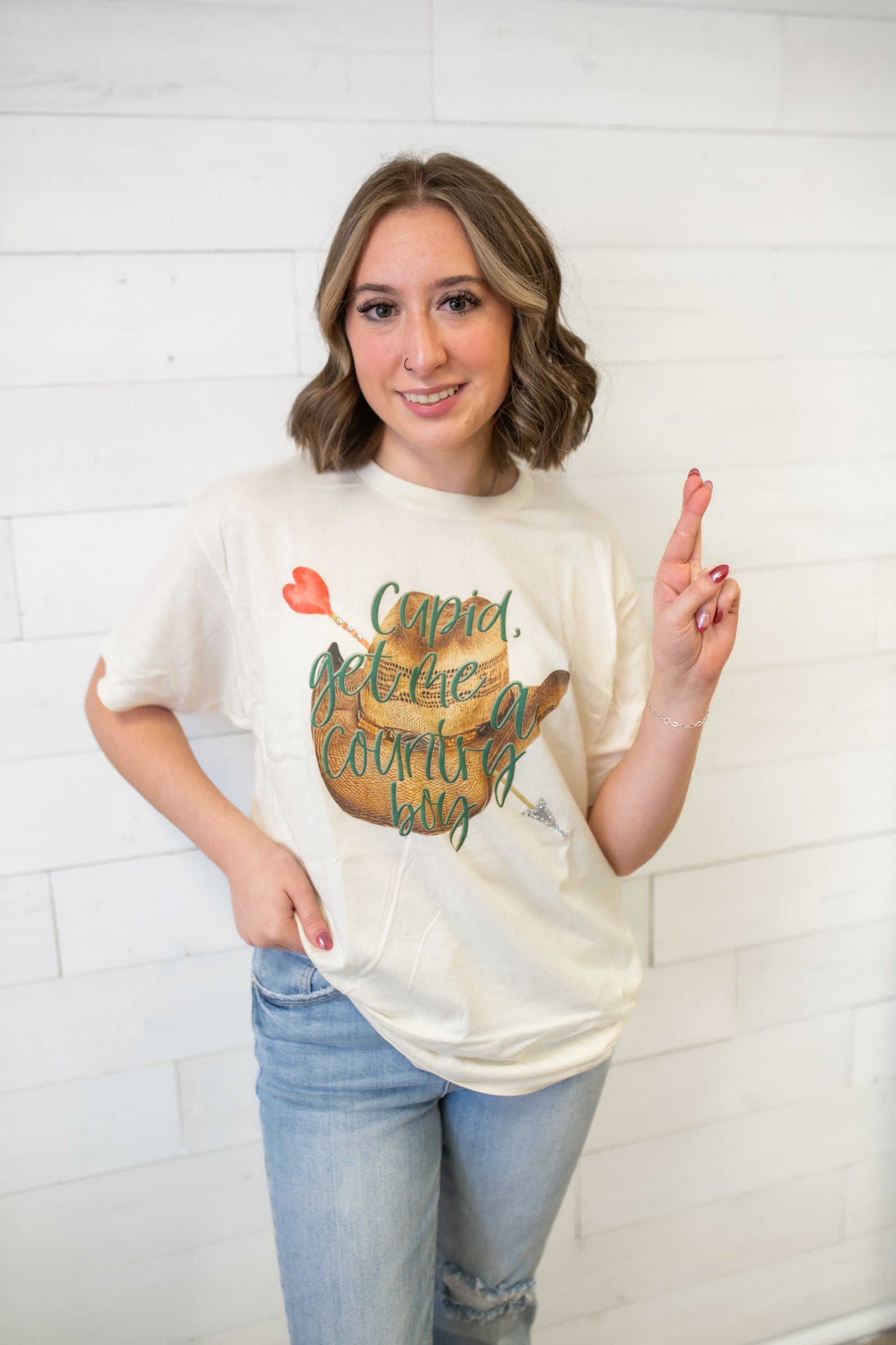 "Cupid Find Me a Country Boy" Graphic Tees