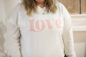 "Love" Sweatshirt-Off White