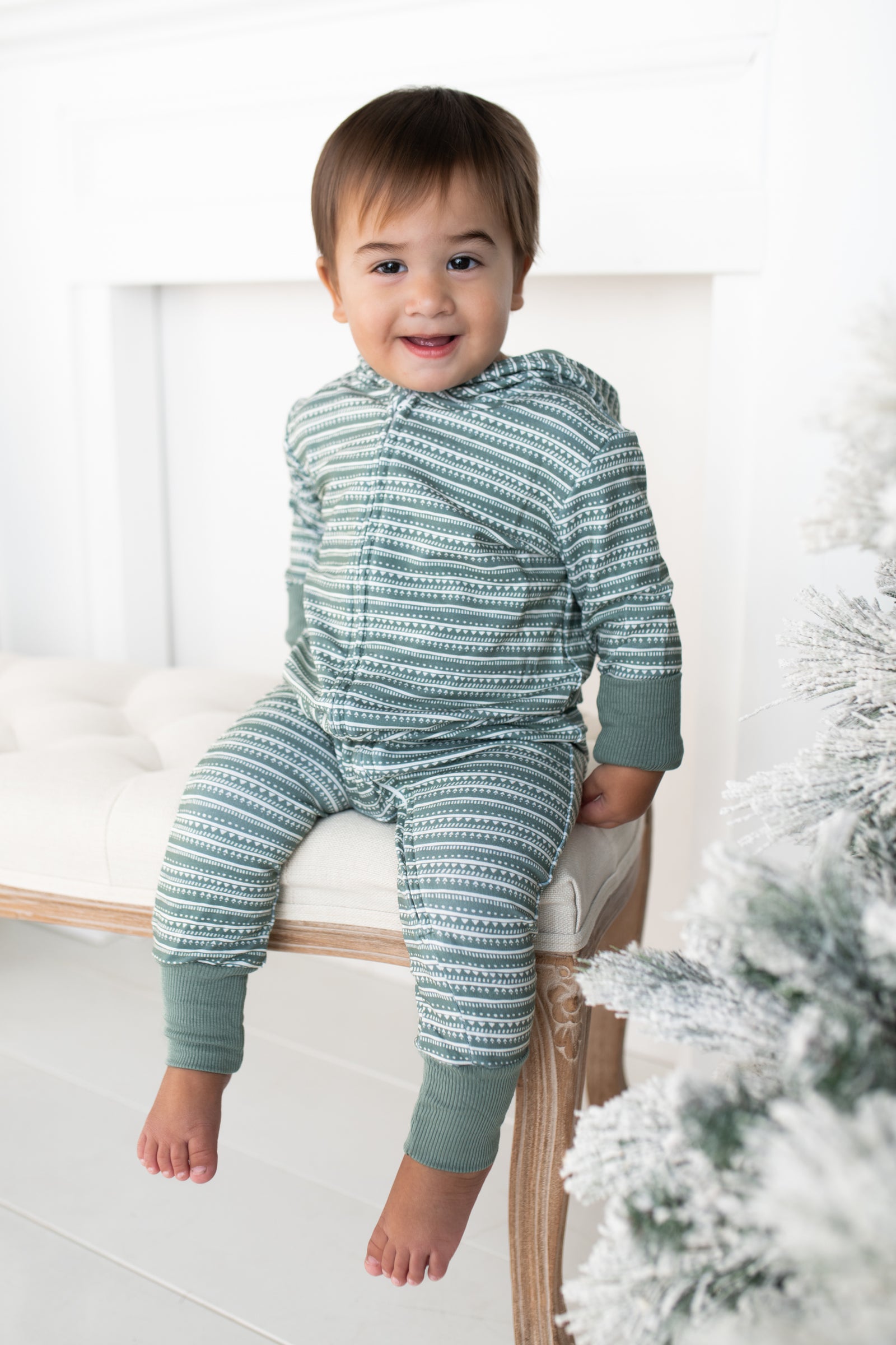 Tribal Pine Zip Romper