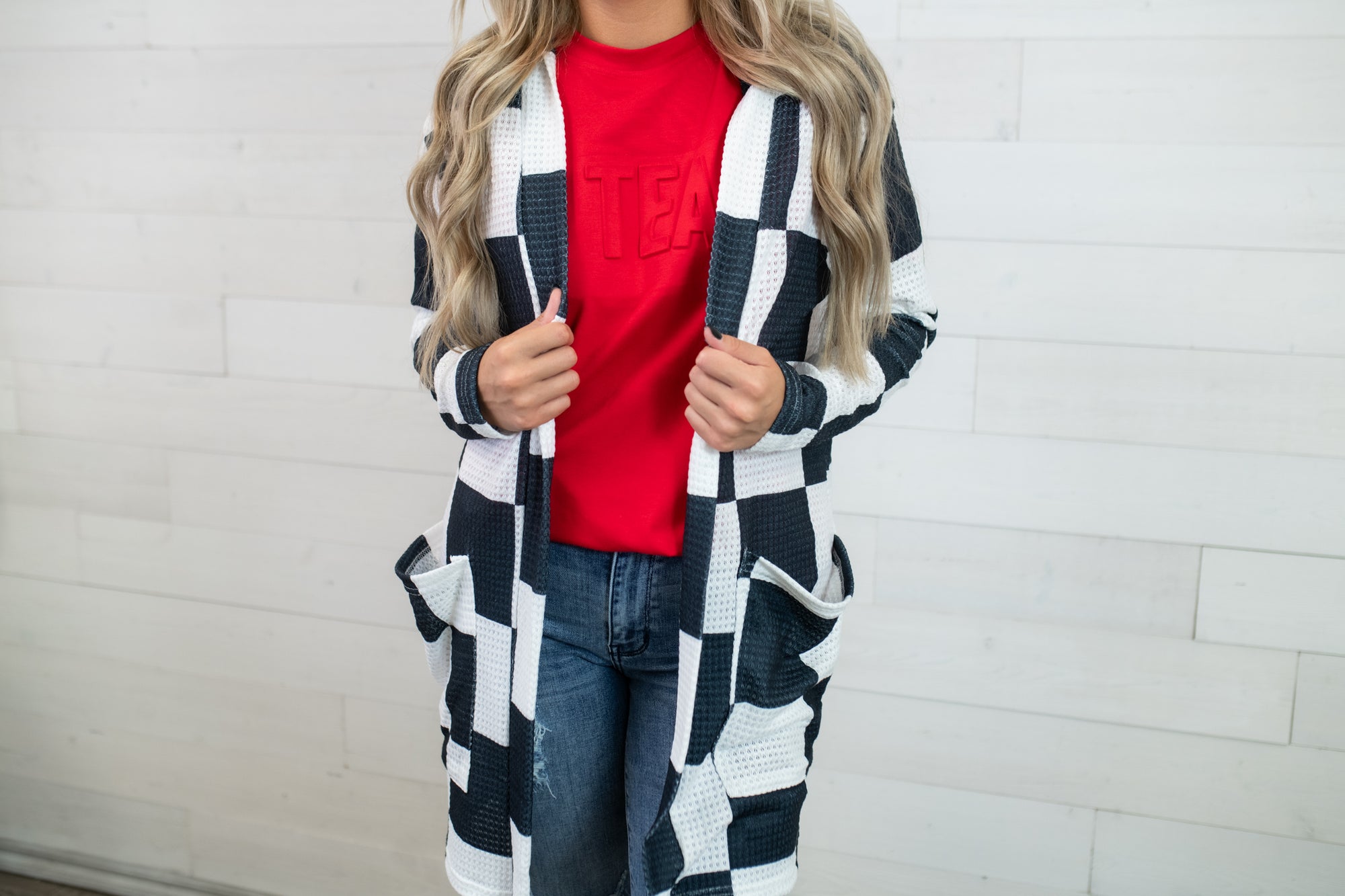 Babe Wholesale Rally Cardigan-Black & White