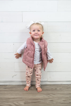 Puffer Vest-Charm Pink