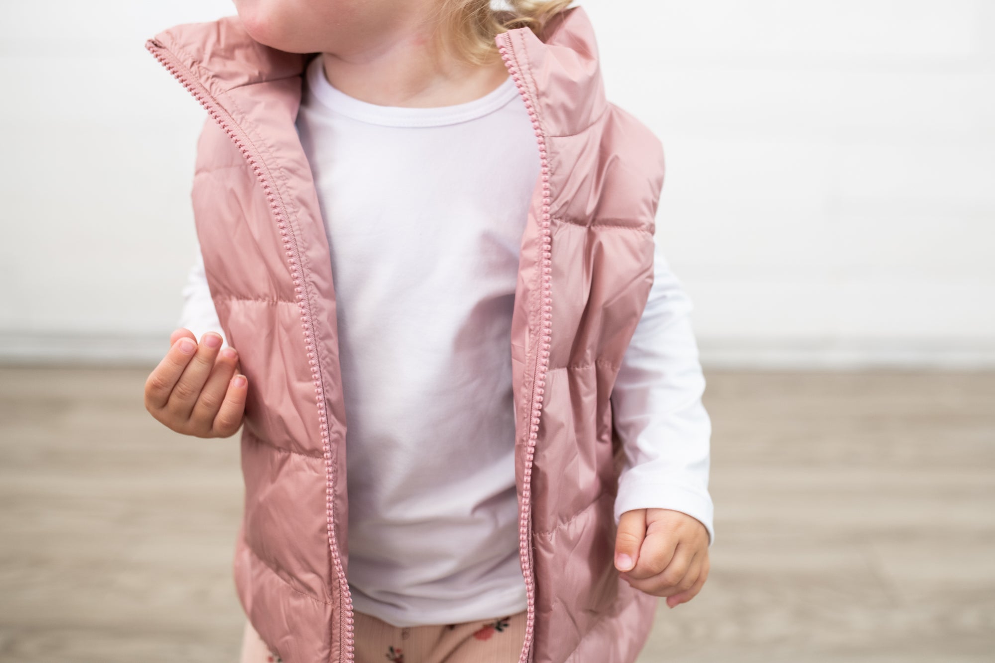 Puffer Vest-Charm Pink