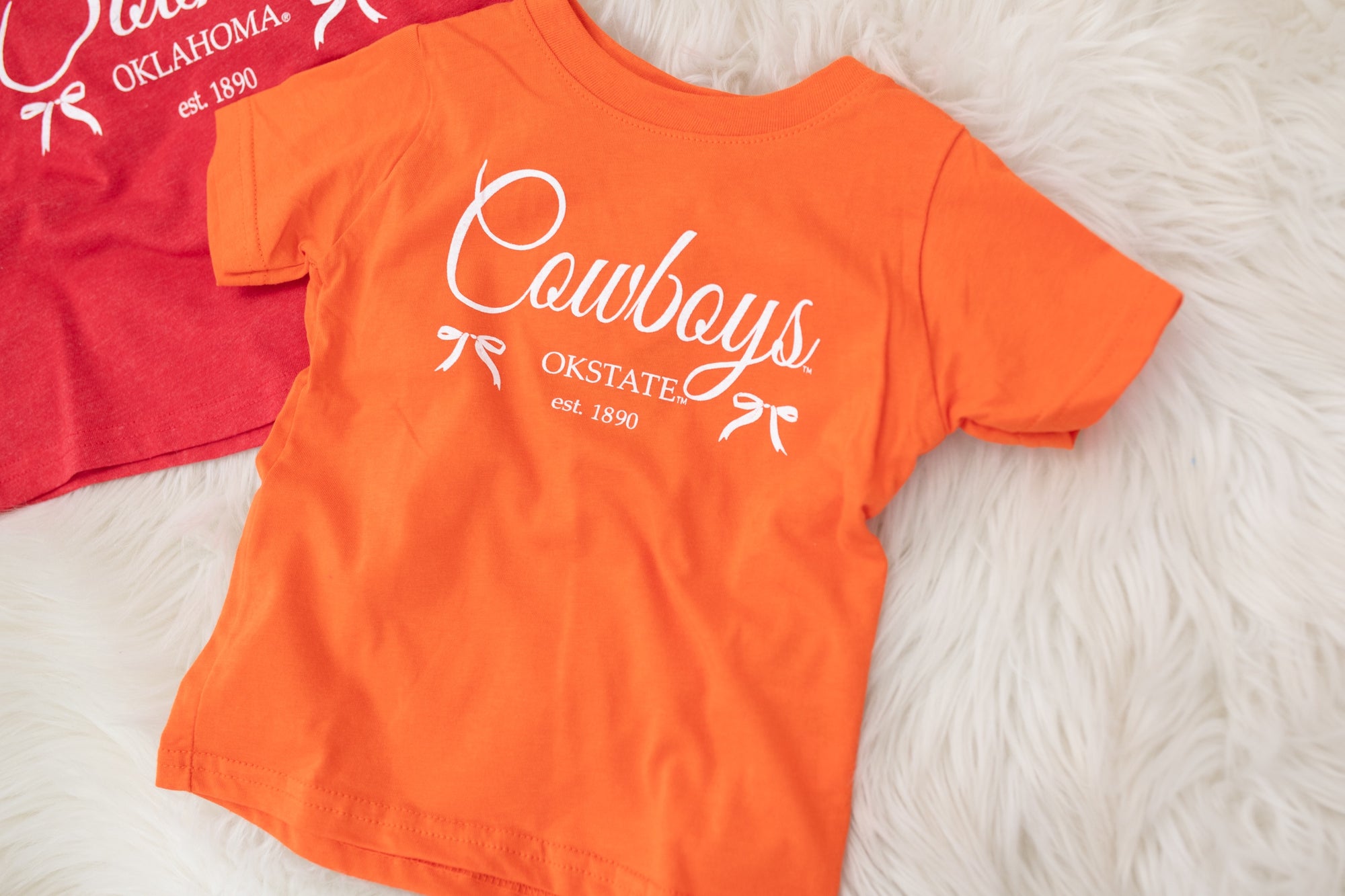 Kids OSU Established Bows Graphic Tee-Orange