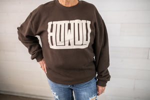 Howdy Fall Sweatshirt-Brown