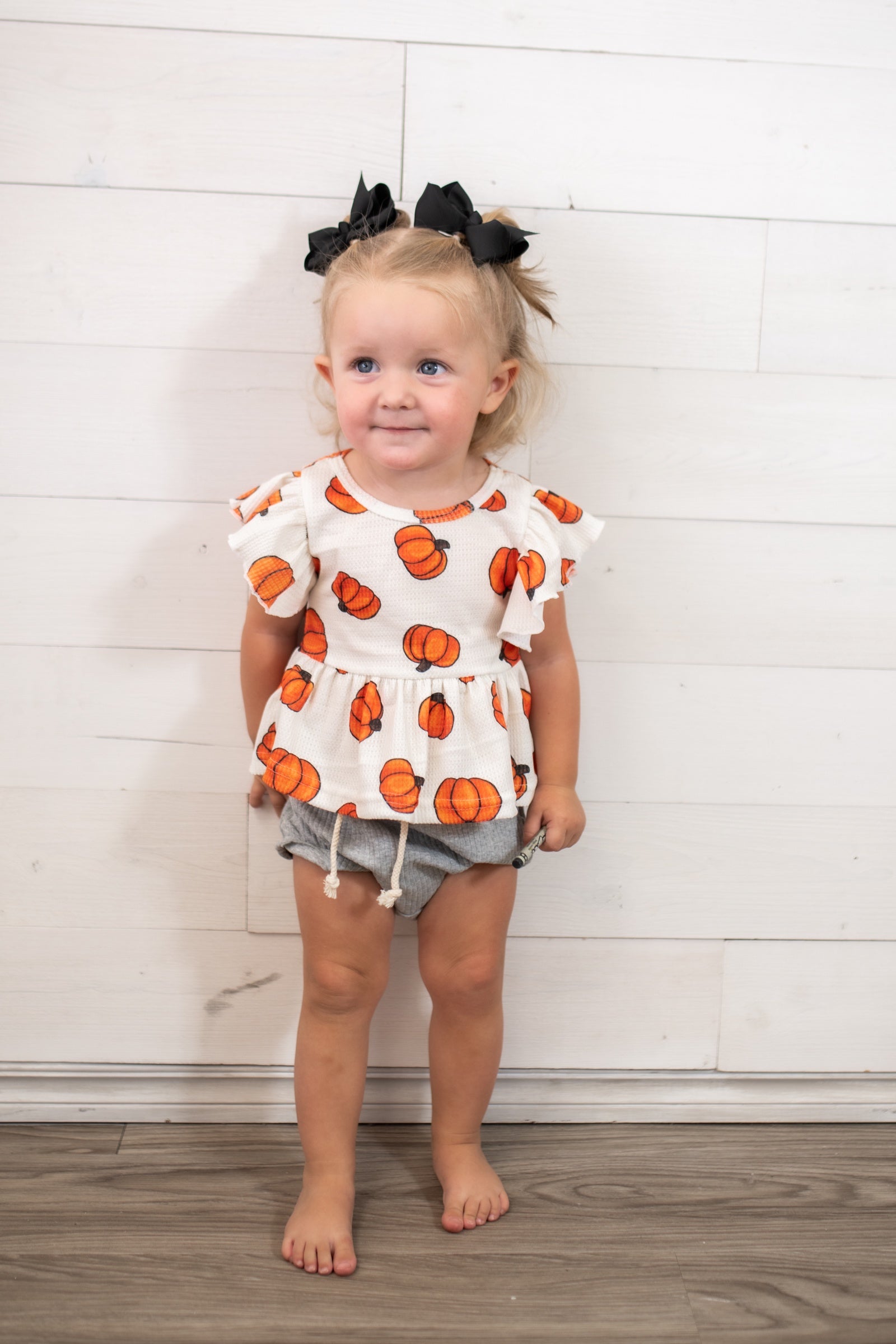 Girl's Pumpkin Peplum