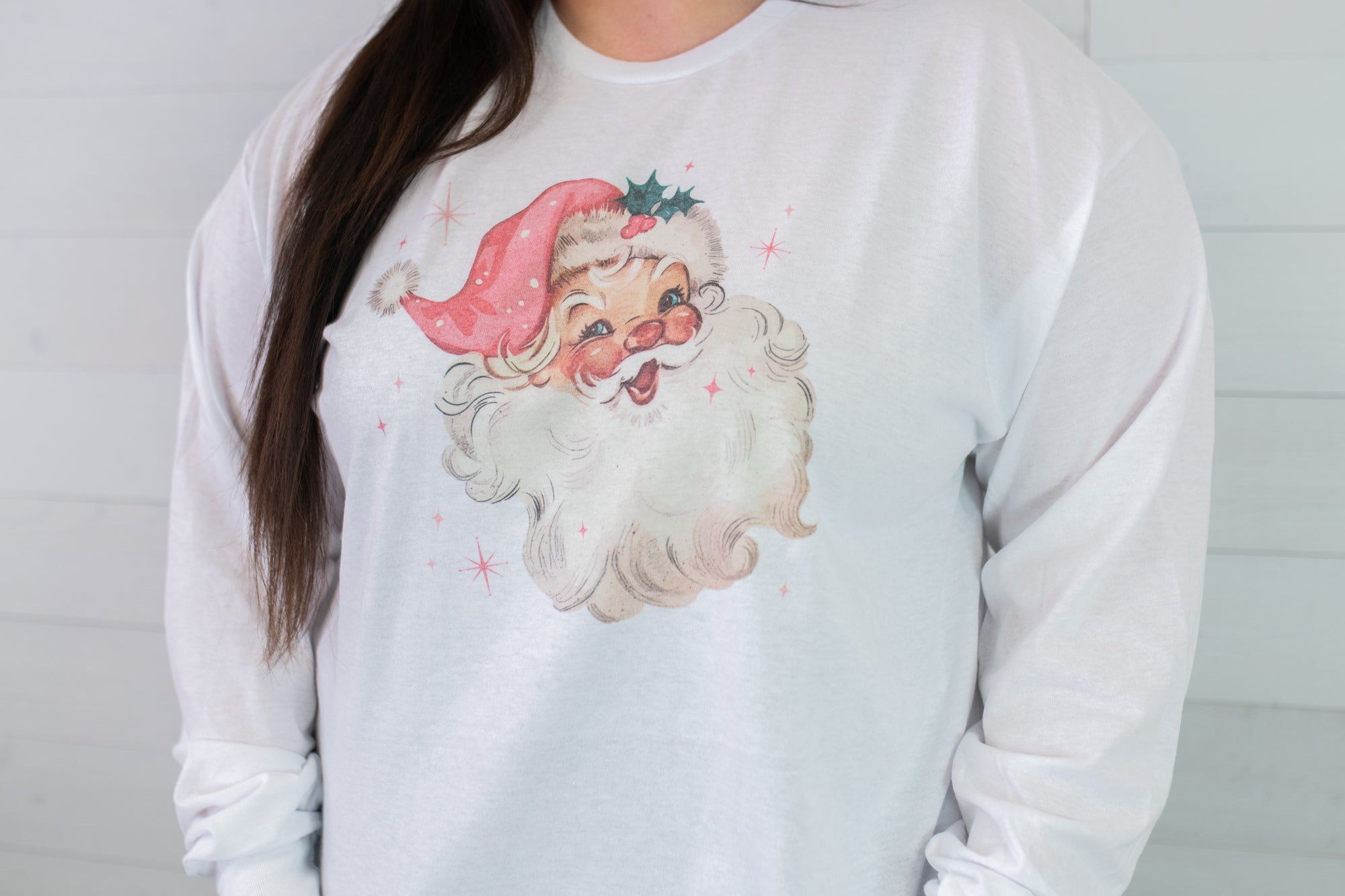 Hart and Hollow Retro LS Santa Graphic Tee