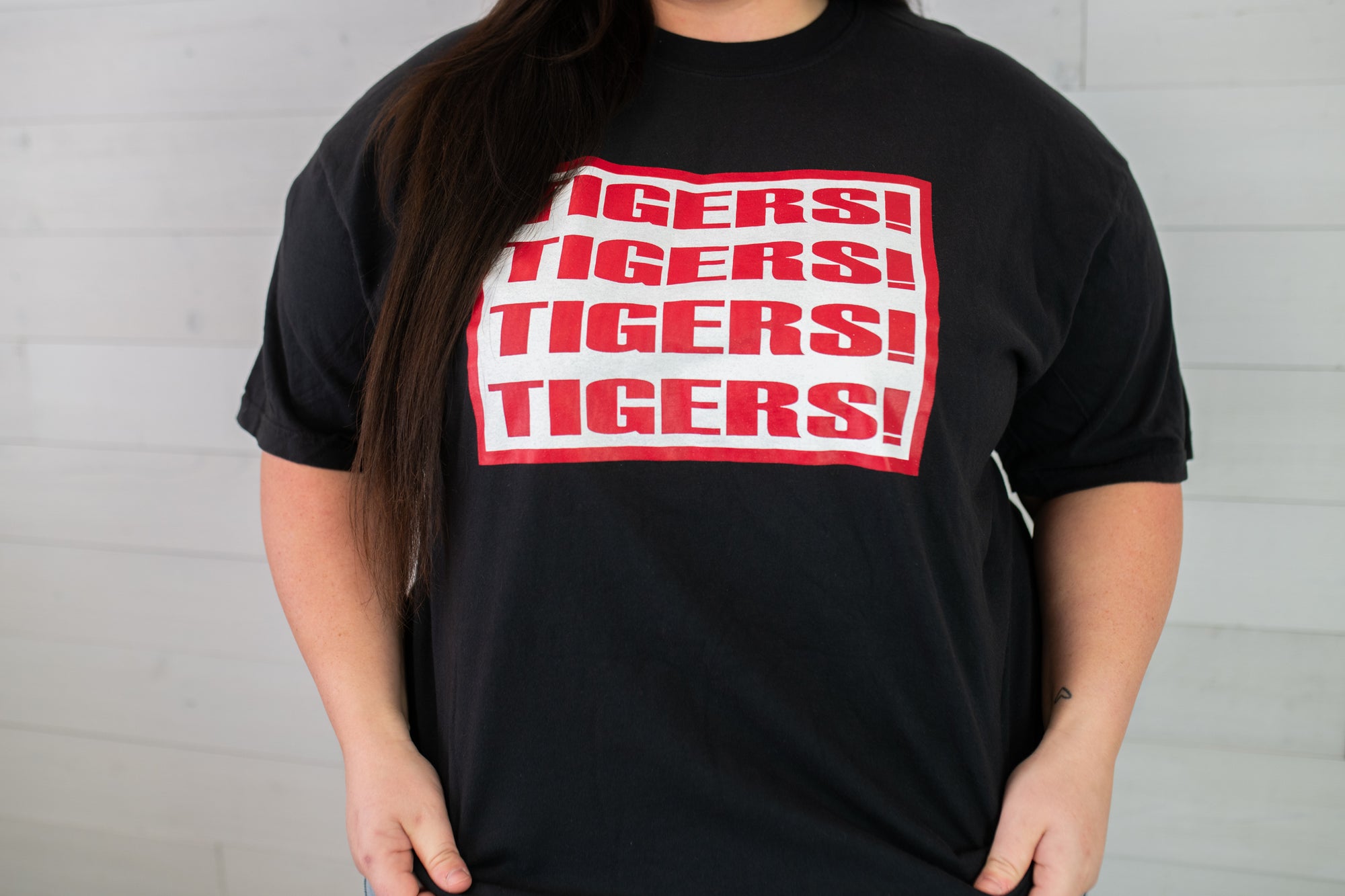 Tigers Tigers Tigers Graphic Tee-Black