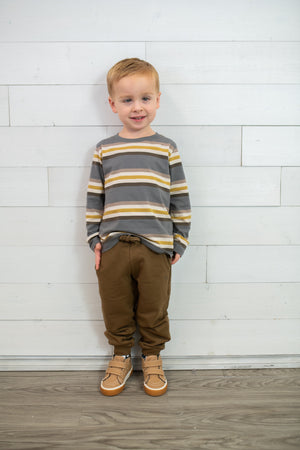 MinyMo Boys Jogger Pants-Brown