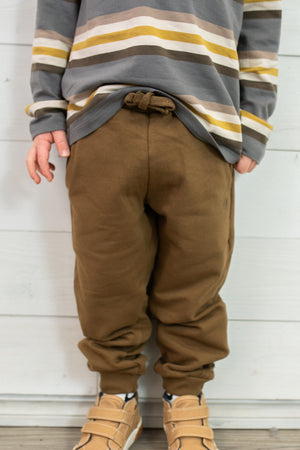 MinyMo Boys Jogger Pants-Brown