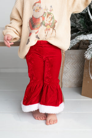 Santa Bells Red Velvet Pants