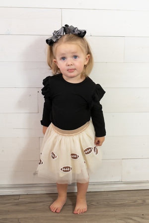 Angel Dear Football TuTu Skirt-Oatmeal