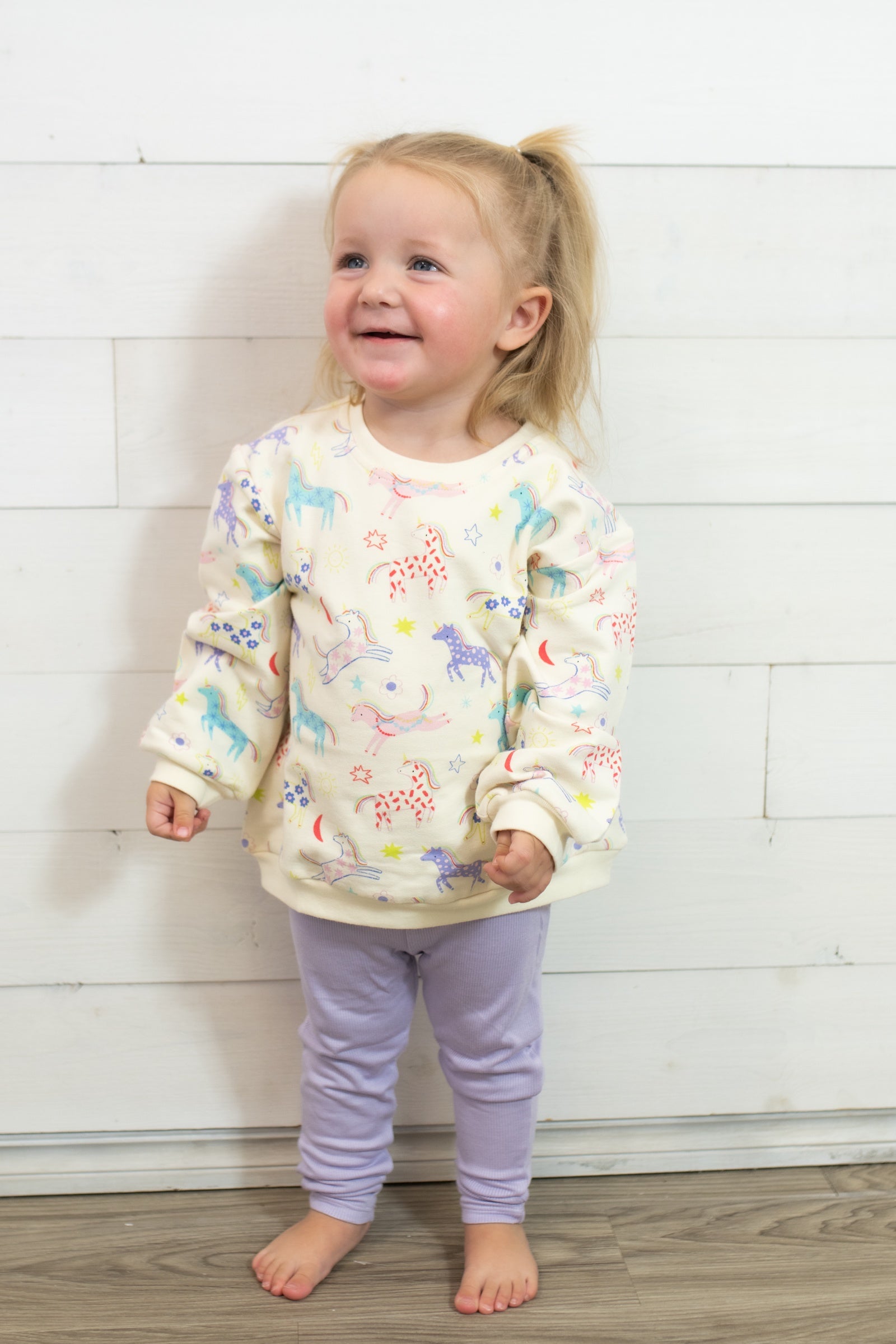 Angel Dear French Terry Fun Unicorns Puffy Sweatshirt and Leggings