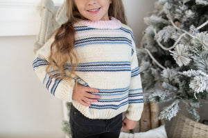 Diana Pink & Ivory Multi Stripe Sweater