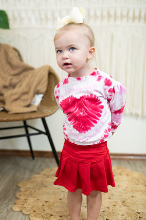 Heart Tie Dye Holly Valentines Sweatshirt