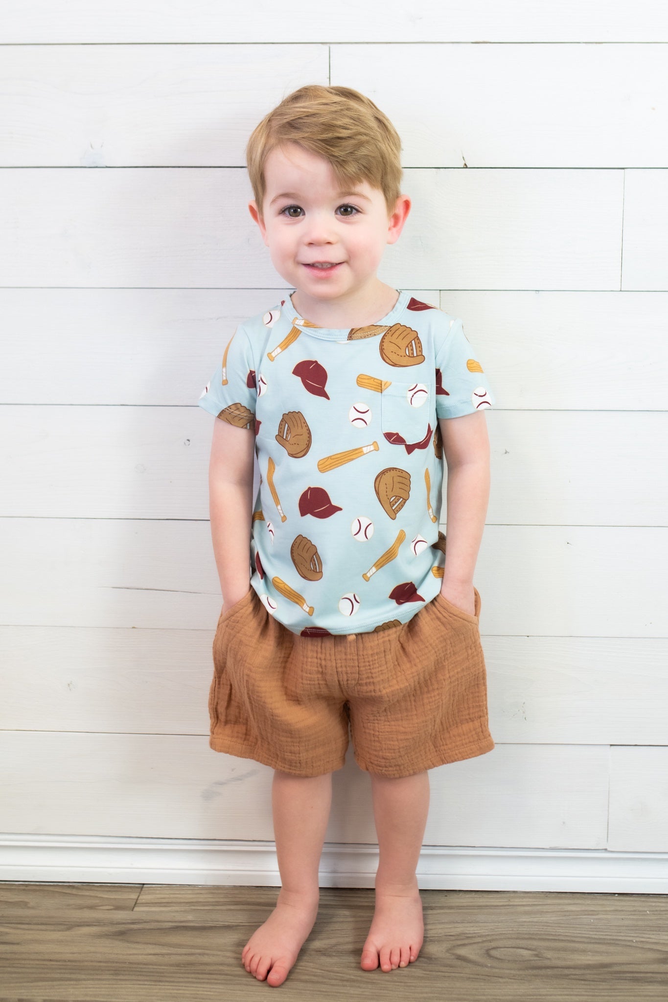 Crew Neck Tee & Shorts Baseball