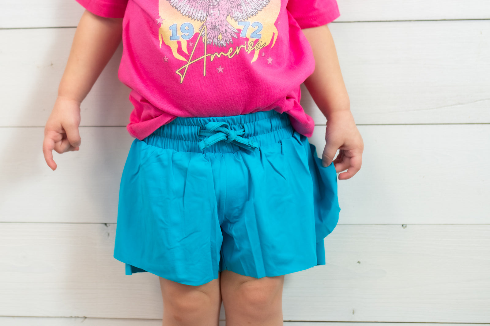 Girls Fly Away Shorts-Tu Blue
