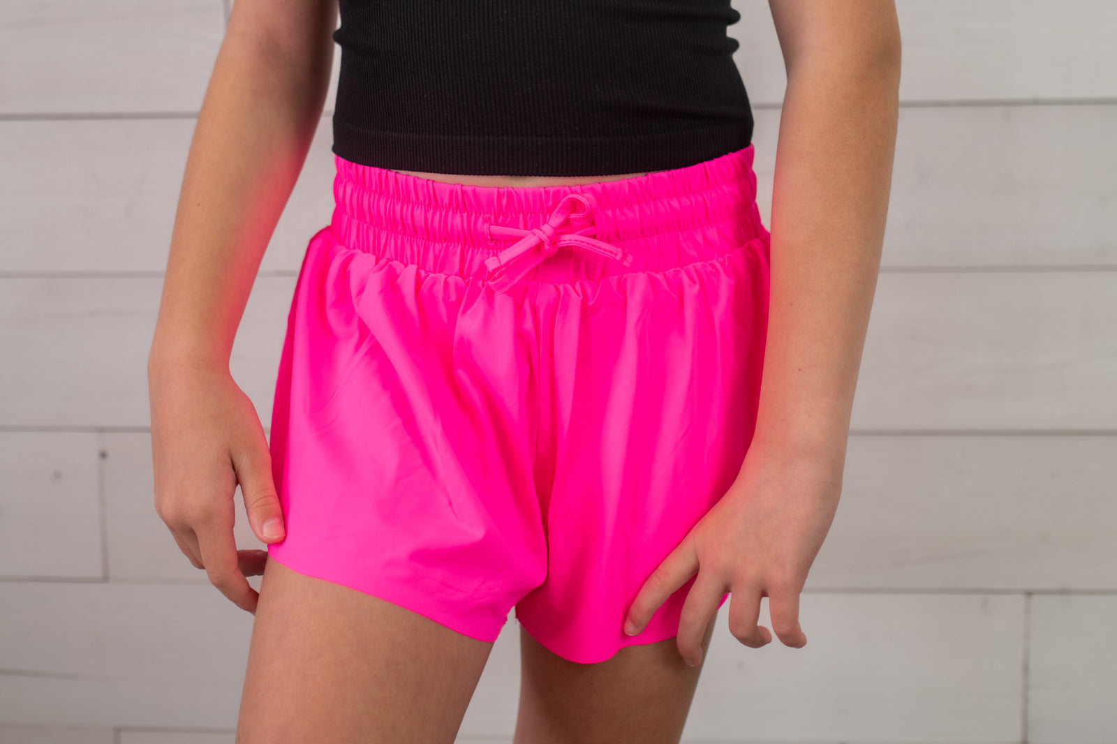 Girls Fly Away Shorts-Hot Pink