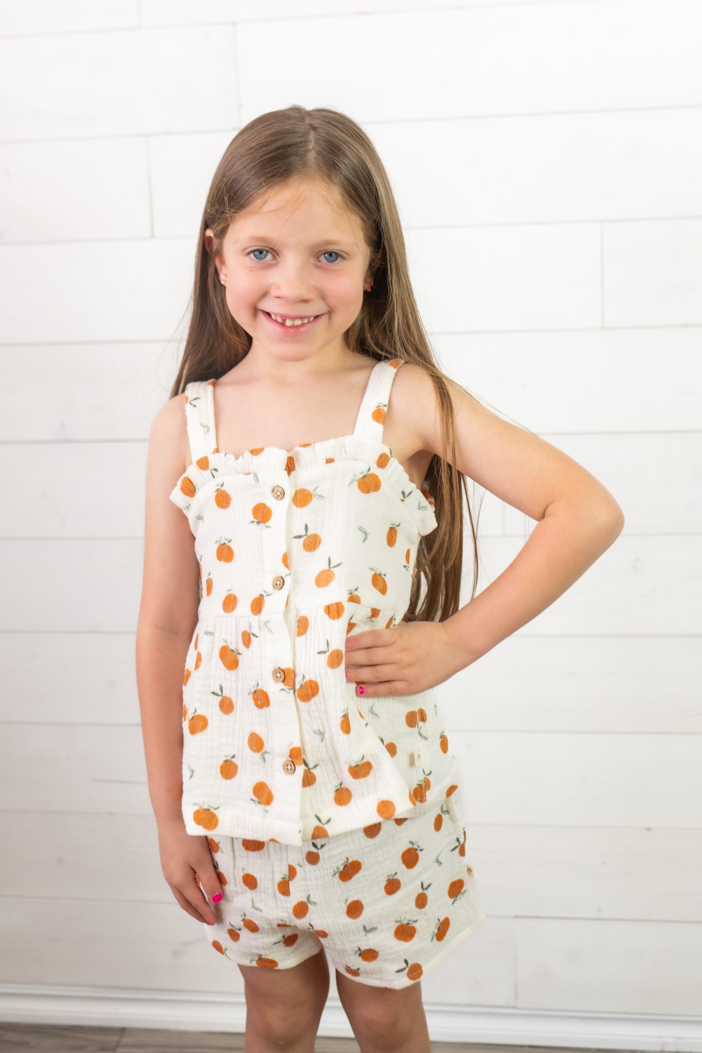 Peplum Top and Short Set Mandarin