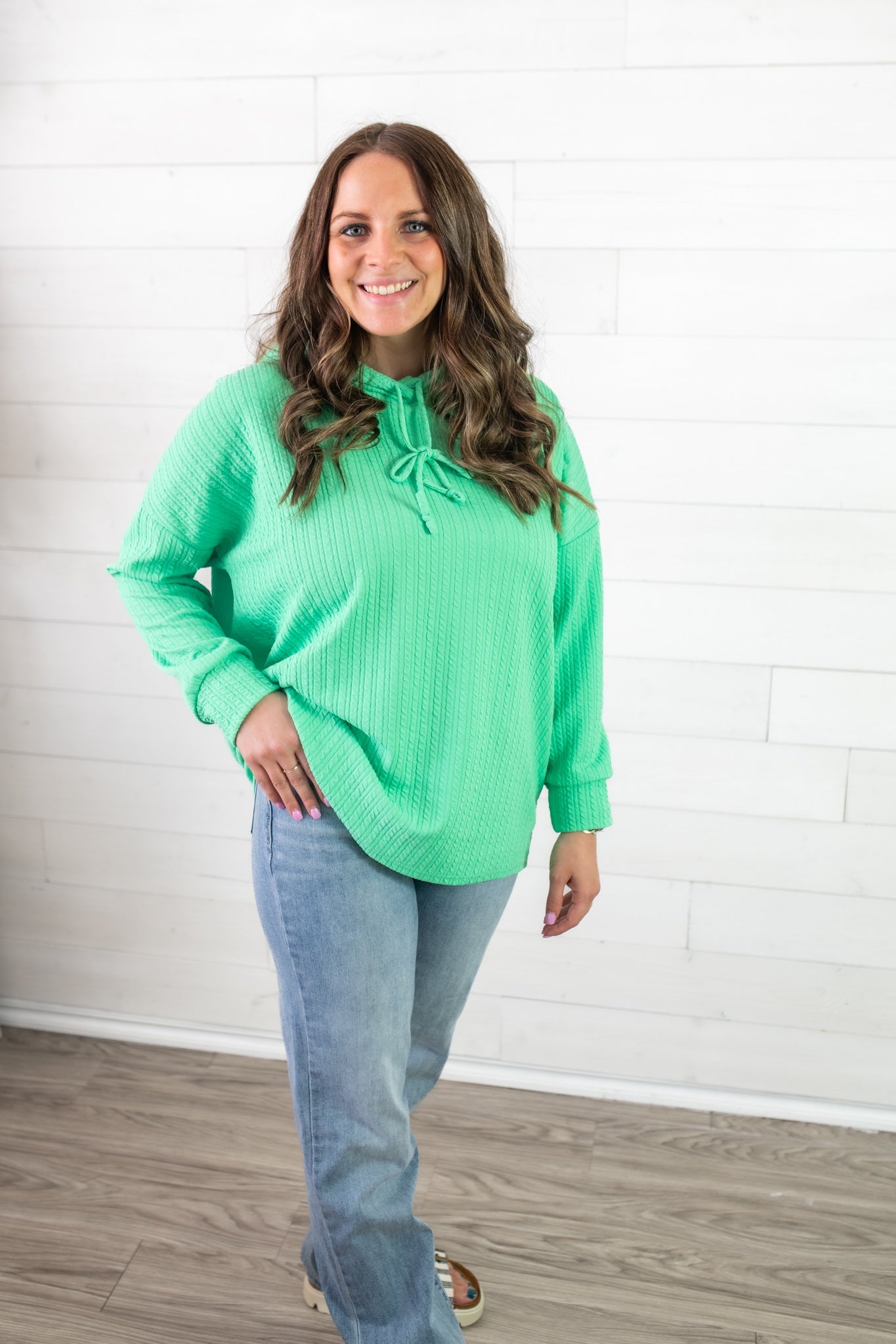 Blumin LS Hoodie-Garden Green