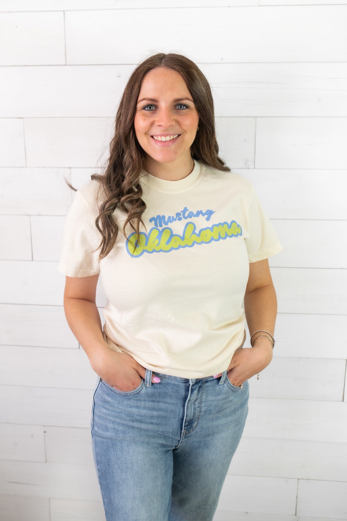 Mustang OK Graphic Tee Ivory