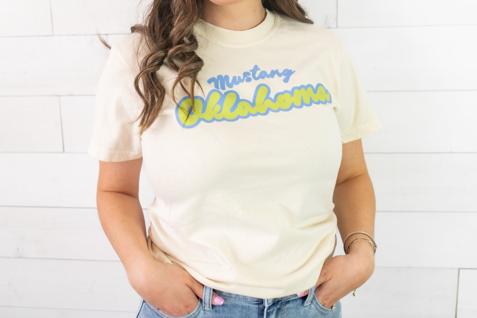 Mustang OK Graphic Tee Ivory